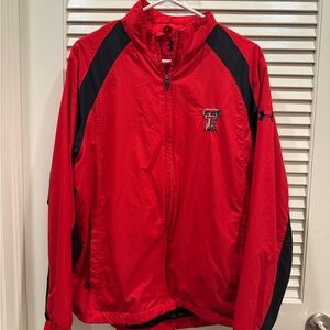 Under Armour Red and Black Lightweight Zip-Up Jacket